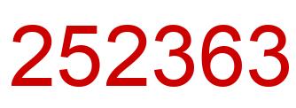 Number 252363 red image