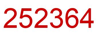 Number 252364 red image