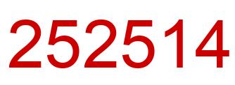 Número 252514 imagen rojo