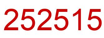 Número 252515 imagen rojo