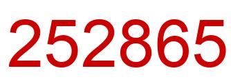 Number 252865 red image