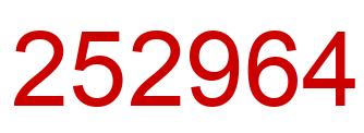 Number 252964 red image