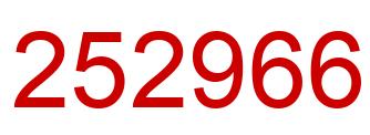 Number 252966 red image