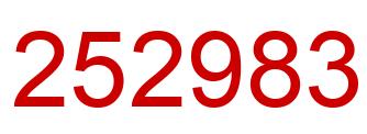 Number 252983 red image