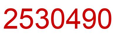 Number 2530490 red image