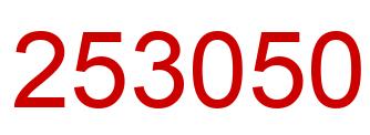 Number 253050 red image
