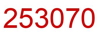 Number 253070 red image
