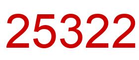 Número 25322 imagen rojo