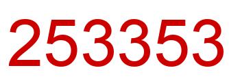 Number 253353 red image