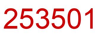 Number 253501 red image