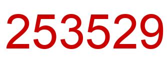 Number 253529 red image
