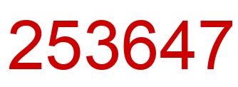 Number 253647 red image
