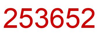 Number 253652 red image