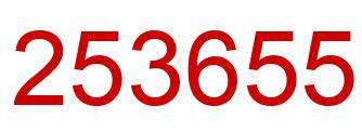Number 253655 red image
