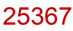 Number 25367 red image