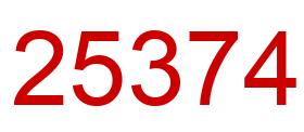 Número 25374 imagen rojo