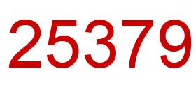 Number 25379 red image