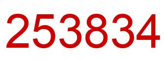 Number 253834 red image