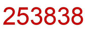 Number 253838 red image