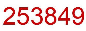 Number 253849 red image