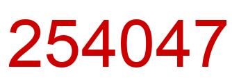 Número 254047 imagen rojo
