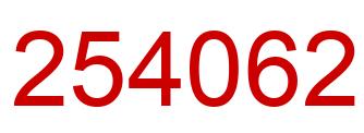 Number 254062 red image