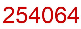 Number 254064 red image