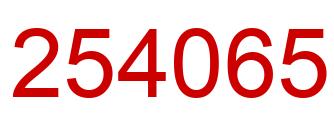 Number 254065 red image