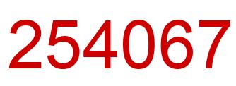 Number 254067 red image