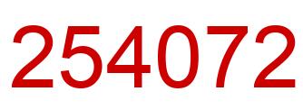 Number 254072 red image