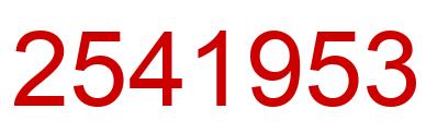 Number 2541953 red image