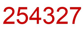 Number 254327 red image