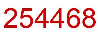 Number 254468 red image