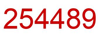 Número 254489 imagen rojo
