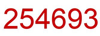 Number 254693 red image