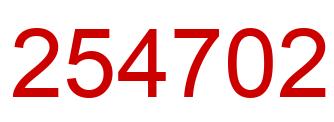 Number 254702 red image
