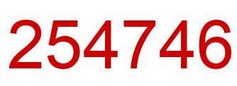 Number 254746 red image