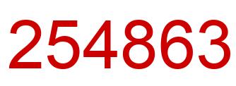 Number 254863 red image
