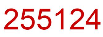 Número 255124 imagen rojo