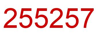 Número 255257 imagen rojo