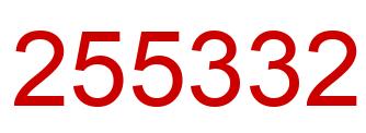 Number 255332 red image