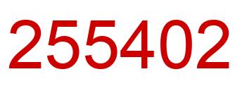 Number 255402 red image