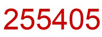 Number 255405 red image