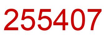 Number 255407 red image