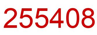 Number 255408 red image
