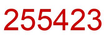 Number 255423 red image