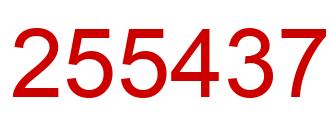 Number 255437 red image