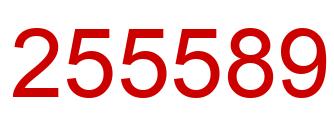 Number 255589 red image