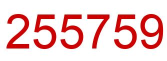 Number 255759 red image