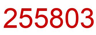 Number 255803 red image